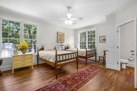 Main-level guest bedroom at 3665 Old River Trail in Powhatan VA with private bath